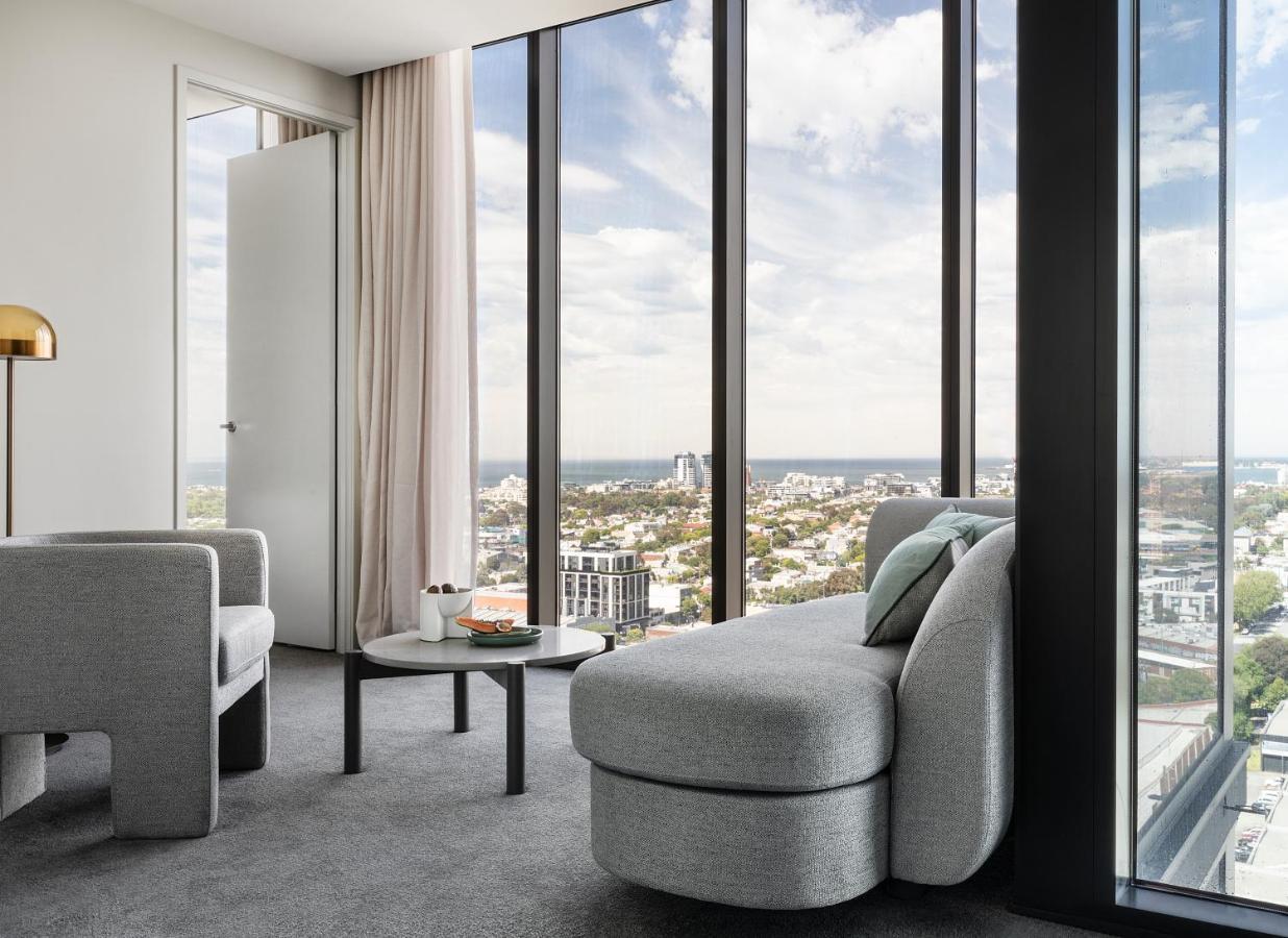 โอ๊ควูด พรีเมียร์ เมลเบิร์น Aparthotel ภายนอก รูปภาพ The interior of a typical apartment