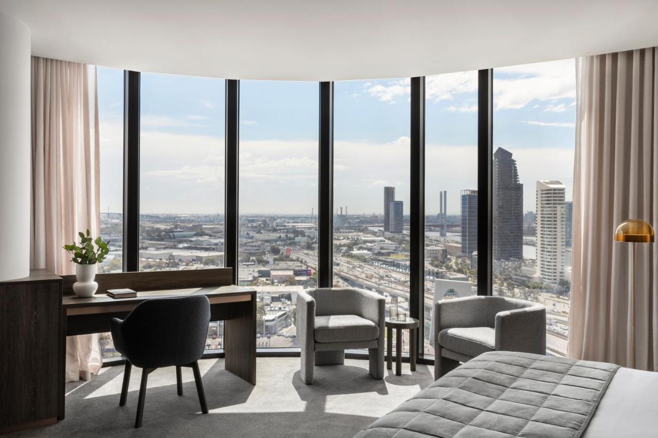 โอ๊ควูด พรีเมียร์ เมลเบิร์น Aparthotel ภายนอก รูปภาพ The view from a typical apartment