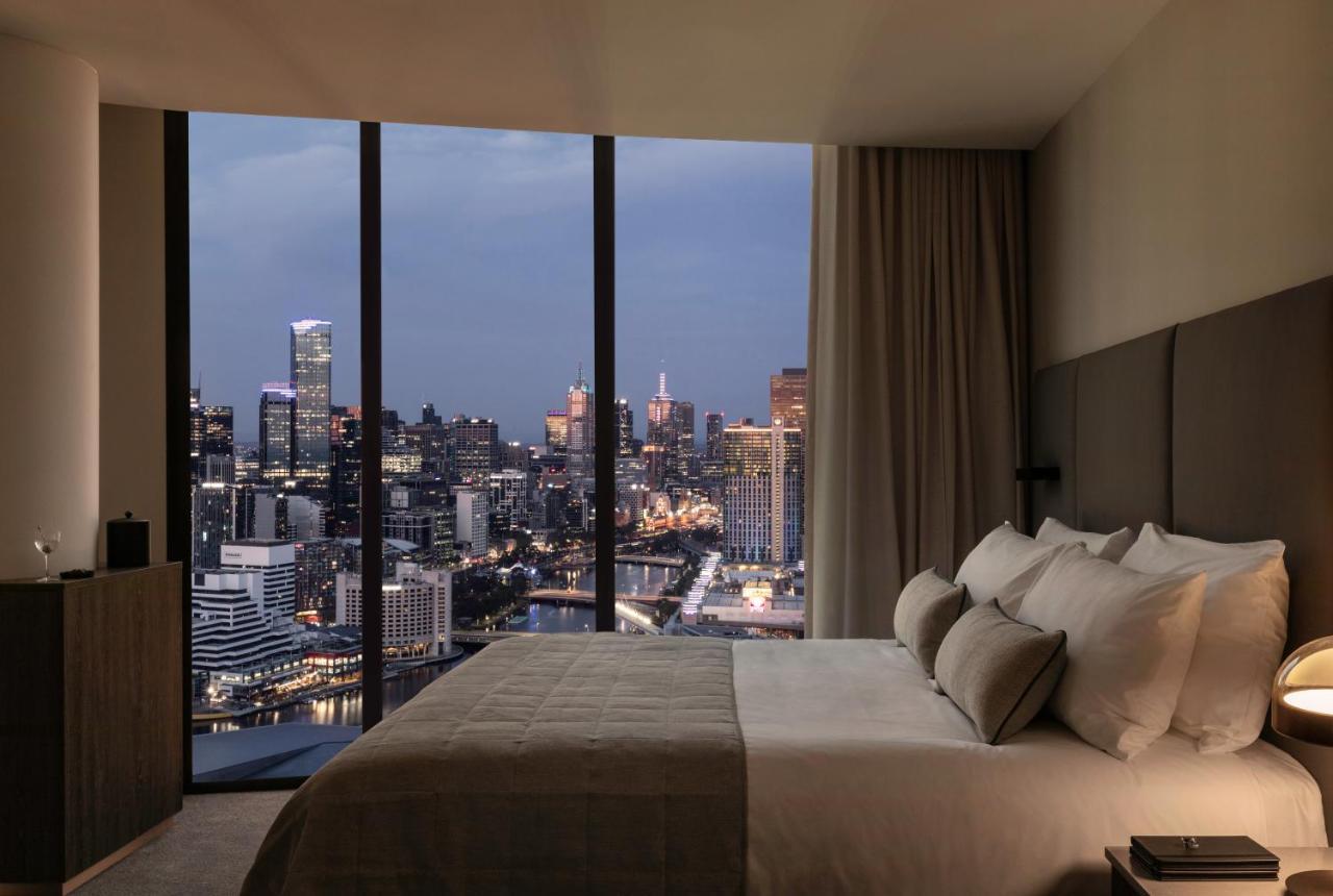 โอ๊ควูด พรีเมียร์ เมลเบิร์น Aparthotel ภายนอก รูปภาพ The bedroom of a typical apartment