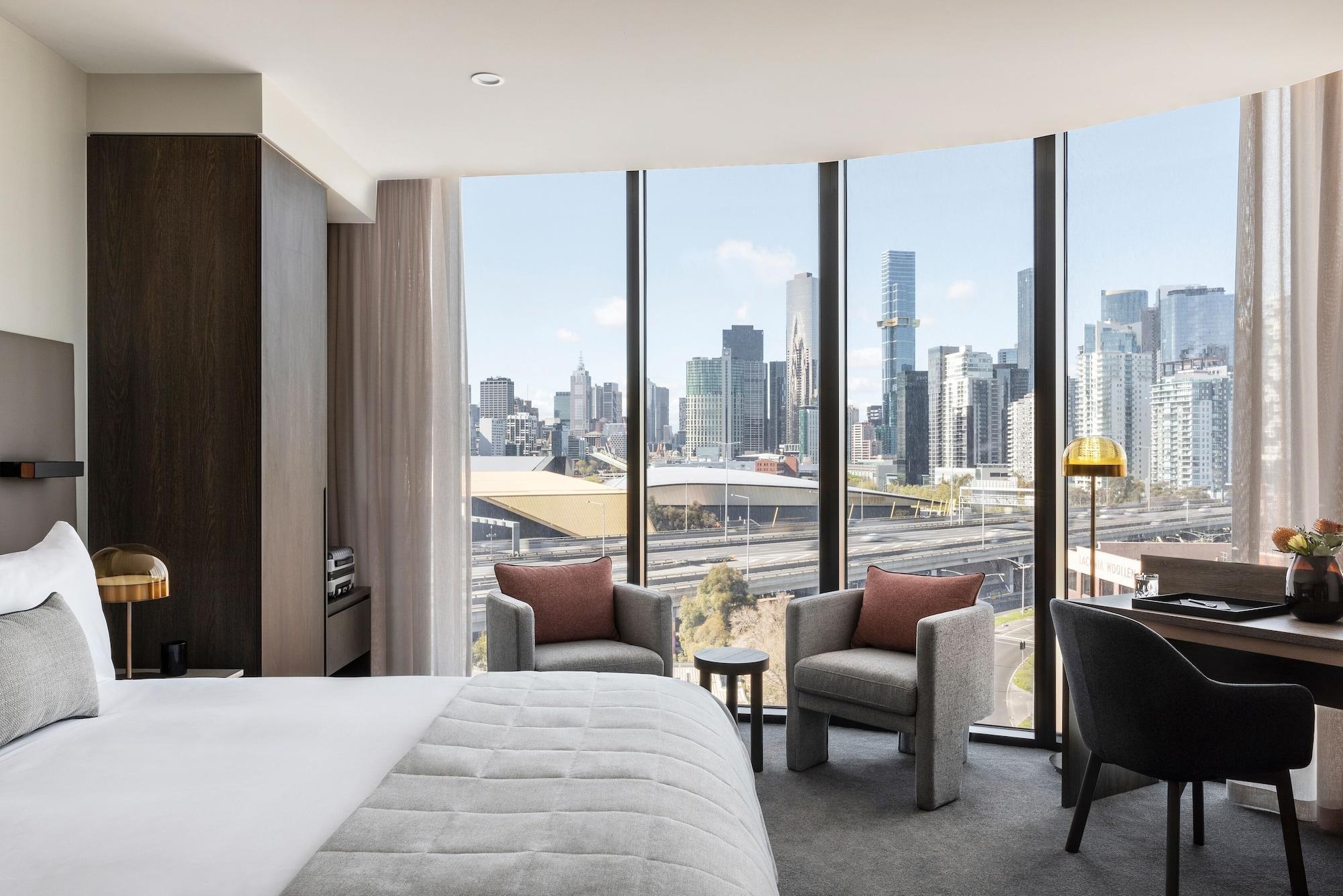 โอ๊ควูด พรีเมียร์ เมลเบิร์น Aparthotel ภายนอก รูปภาพ A guest room at the Westin Melbourne